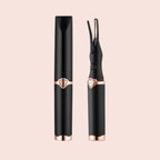 Heated lash curler in black and rose gold