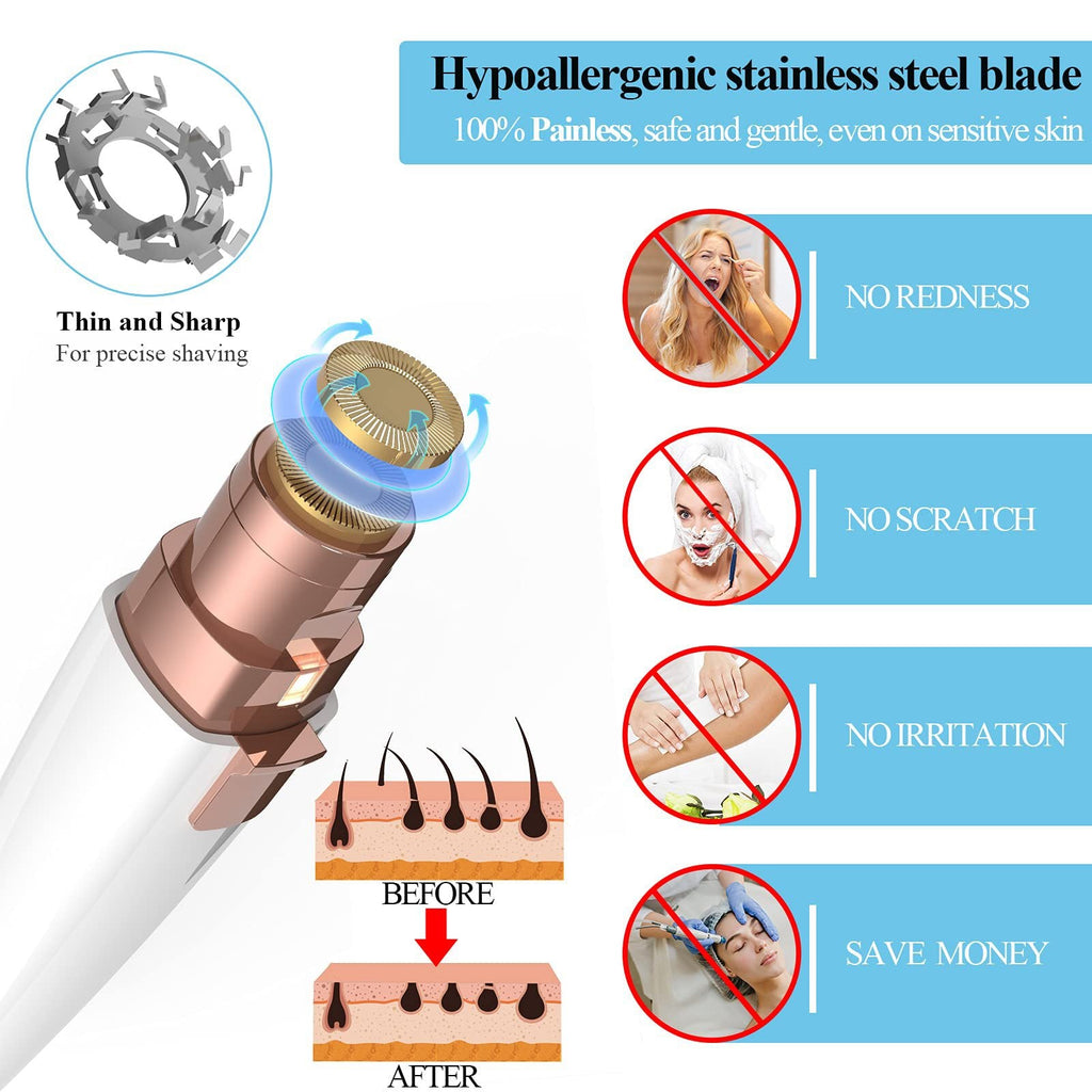 Brow and face precision trimmer with LED – view 4
