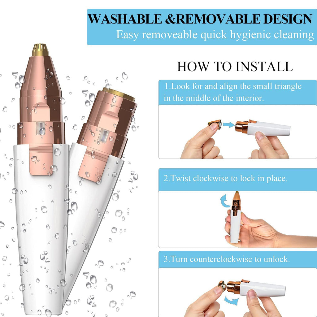 Brow and face precision trimmer with LED – view 6